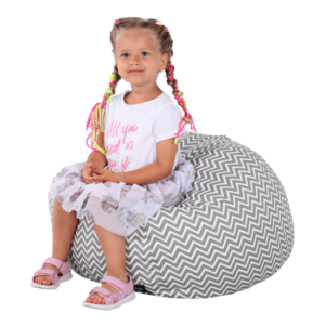 Kondela sedací vak Gomby šedobílý