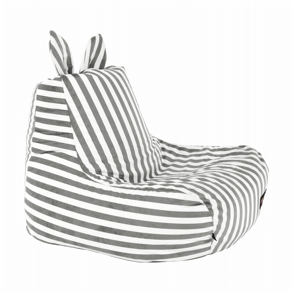 lapin-sedaci-vak-sivo-biely-pasik-04 Kondela sedací vak Lapin šedý/bílý