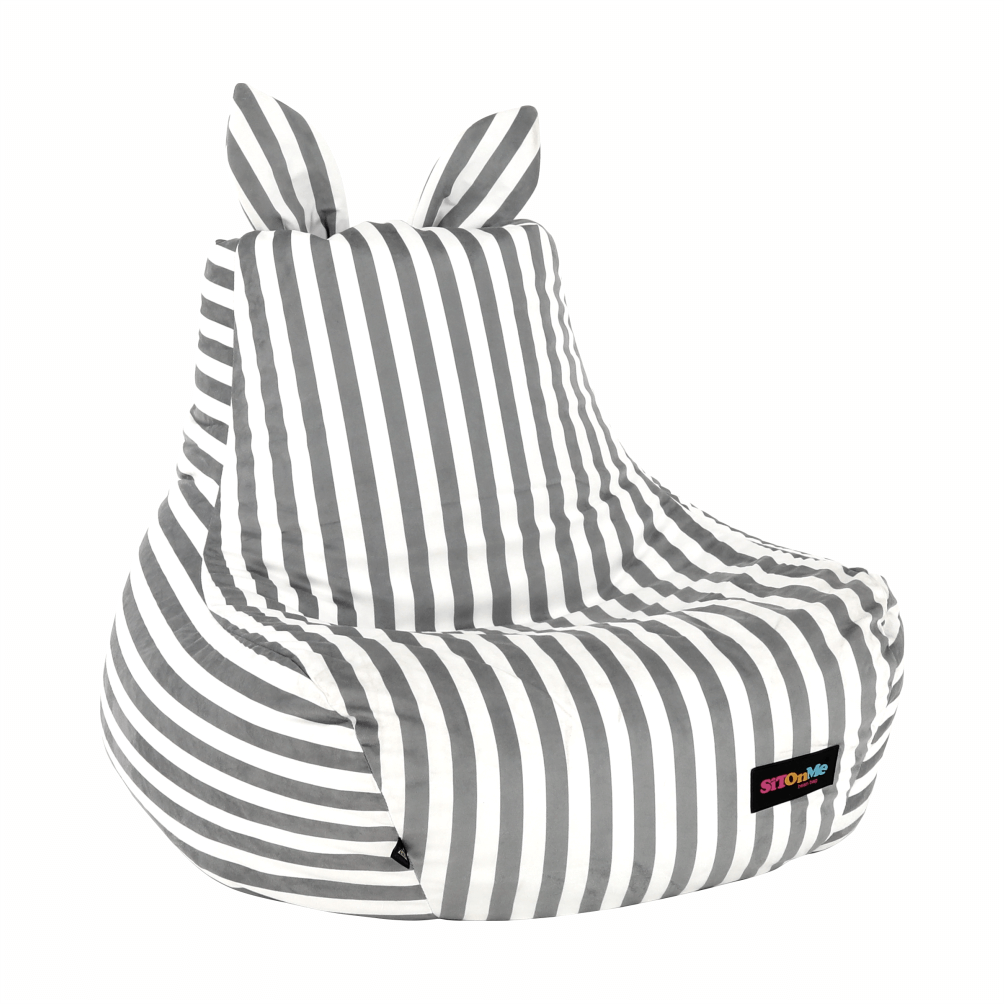 lapin-sedaci-vak-sivo-biely-pasik-hlavny Kondela sedací vak Lapin šedý/bílý