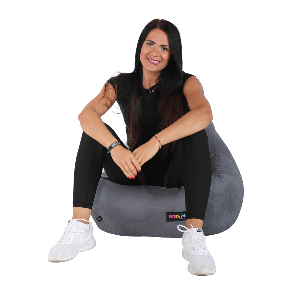 lapin-siva-modelka-01 Kondela sedací vak Lapin šedý