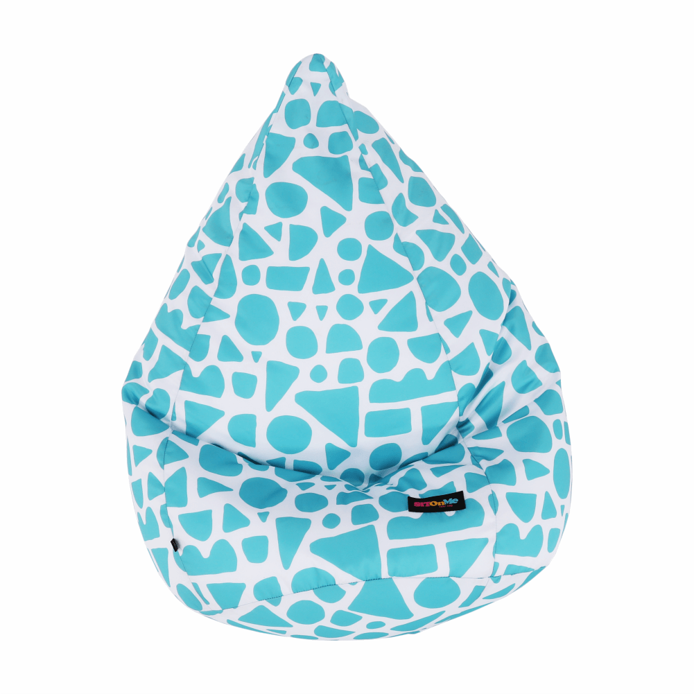 teldin-tyrkys-biela-02 Kondela sedací vak Teldin tyrkysová