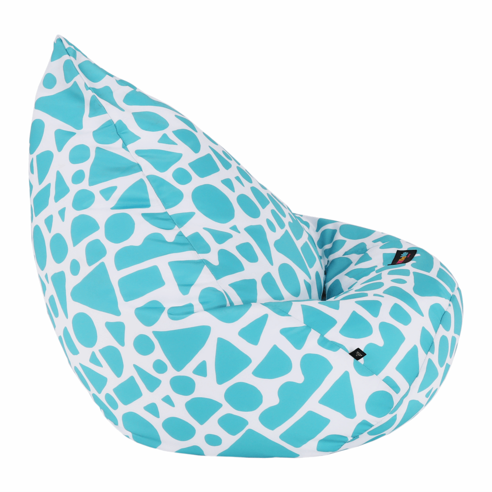 teldin-tyrkys-biela-06 Kondela sedací vak Teldin tyrkysová