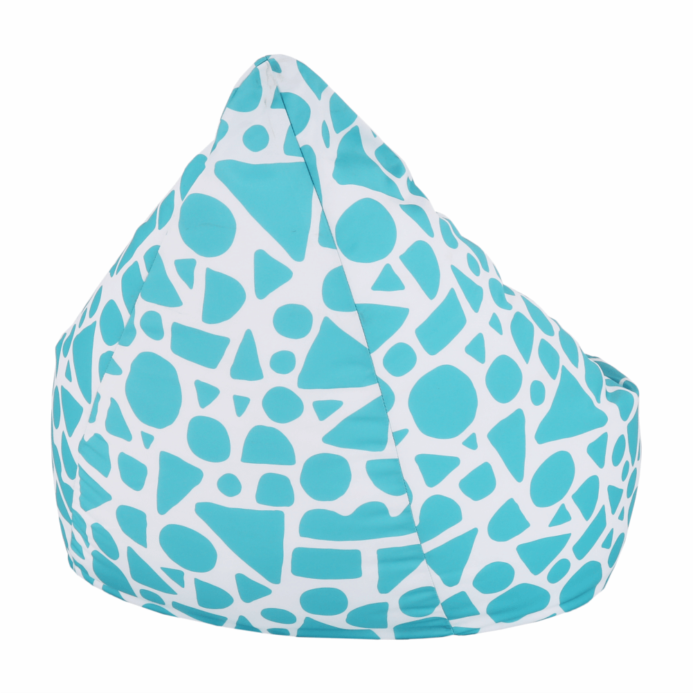 teldin-tyrkys-biela-08 Kondela sedací vak Teldin tyrkysová