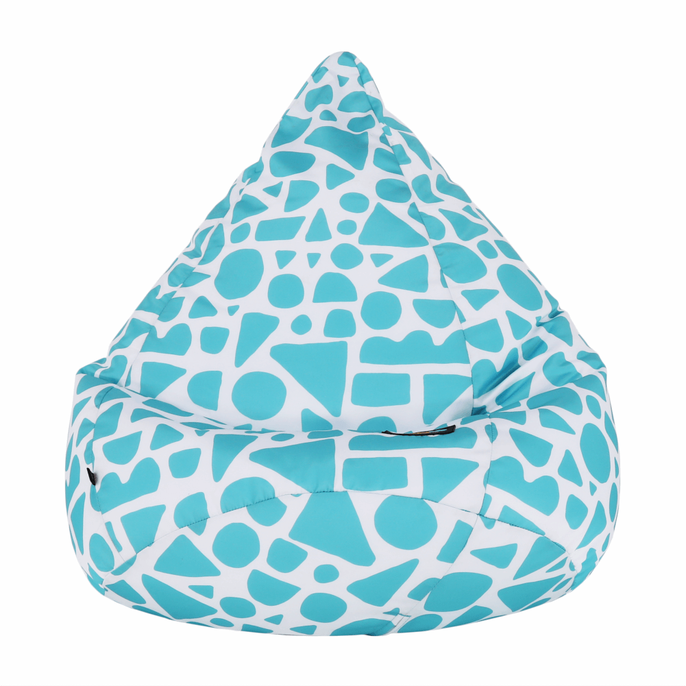 teldin-tyrkys-biela-09 Kondela sedací vak Teldin tyrkysová