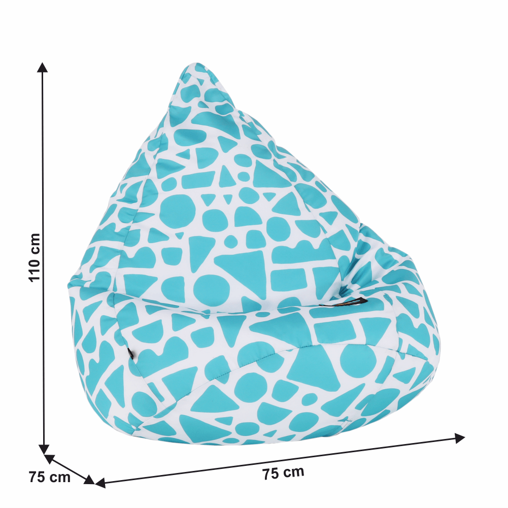 teldin-tyrkys-biela-hlavny-koty Kondela sedací vak Teldin tyrkysová