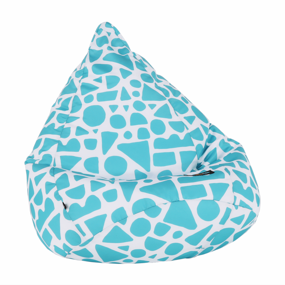 teldin-tyrkys-biela-hlavny Kondela sedací vak Teldin tyrkysová